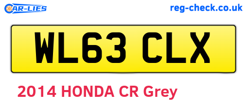 WL63CLX are the vehicle registration plates.