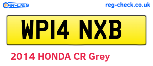 WP14NXB are the vehicle registration plates.