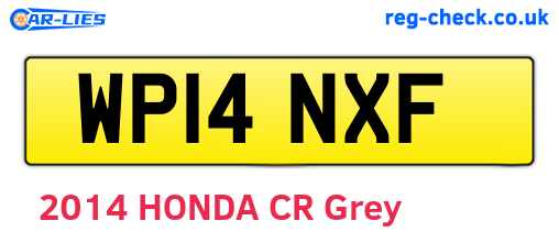 WP14NXF are the vehicle registration plates.