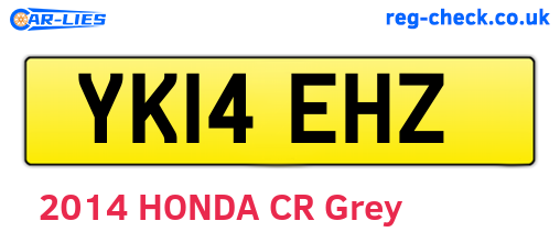 YK14EHZ are the vehicle registration plates.