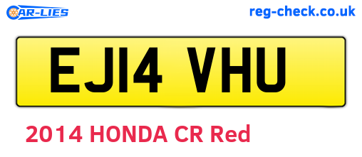 EJ14VHU are the vehicle registration plates.