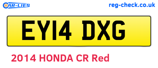 EY14DXG are the vehicle registration plates.