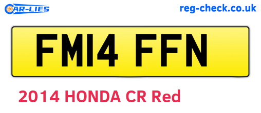 FM14FFN are the vehicle registration plates.