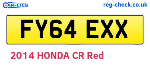 FY64EXX are the vehicle registration plates.
