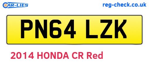 PN64LZK are the vehicle registration plates.