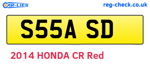 S55ASD are the vehicle registration plates.
