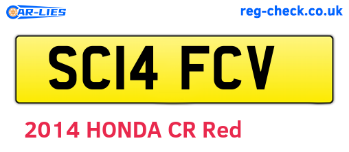 SC14FCV are the vehicle registration plates.