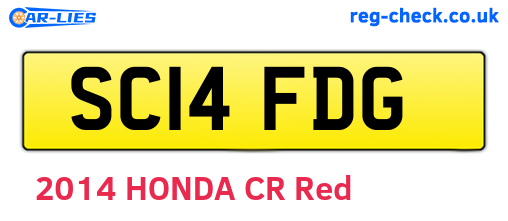 SC14FDG are the vehicle registration plates.