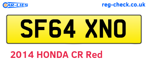 SF64XNO are the vehicle registration plates.
