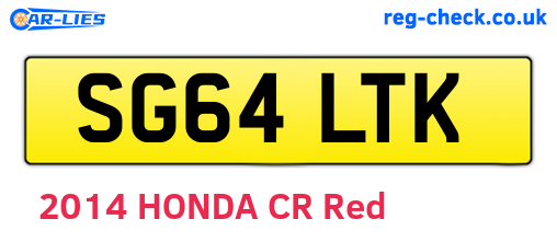 SG64LTK are the vehicle registration plates.