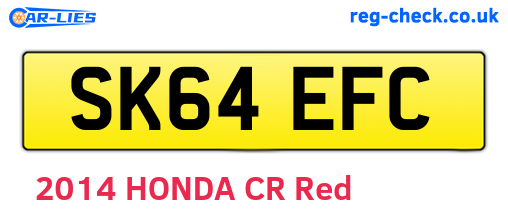 SK64EFC are the vehicle registration plates.