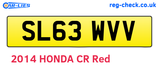 SL63WVV are the vehicle registration plates.
