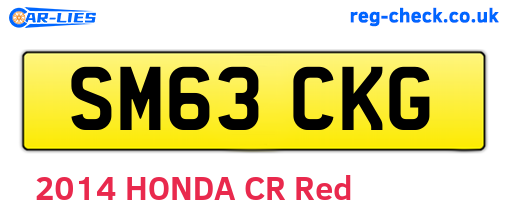 SM63CKG are the vehicle registration plates.
