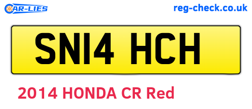 SN14HCH are the vehicle registration plates.