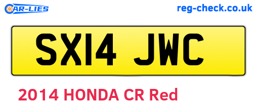 SX14JWC are the vehicle registration plates.