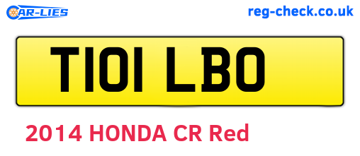 T101LBO are the vehicle registration plates.