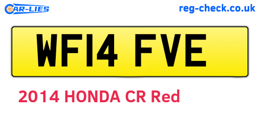 WF14FVE are the vehicle registration plates.