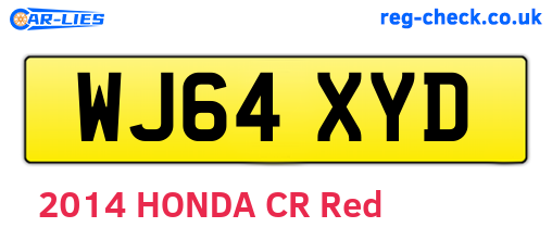 WJ64XYD are the vehicle registration plates.