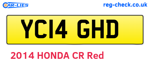 YC14GHD are the vehicle registration plates.