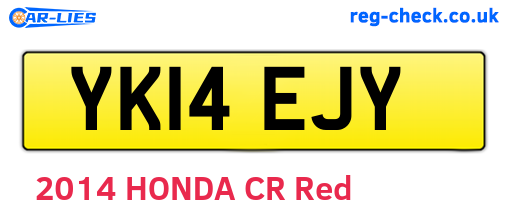 YK14EJY are the vehicle registration plates.