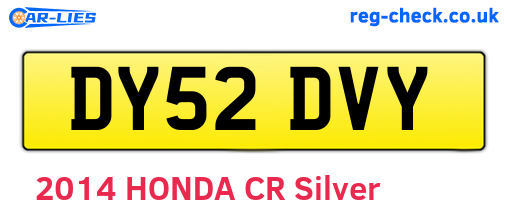 DY52DVY are the vehicle registration plates.
