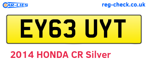 EY63UYT are the vehicle registration plates.