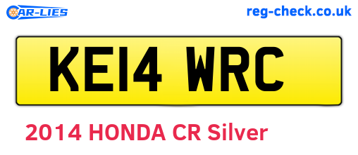 KE14WRC are the vehicle registration plates.