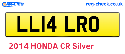 LL14LRO are the vehicle registration plates.