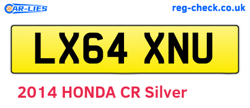 LX64XNU are the vehicle registration plates.