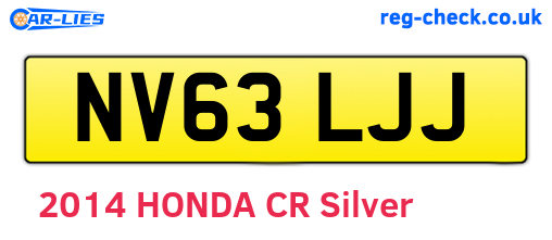 NV63LJJ are the vehicle registration plates.