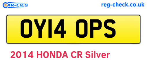 OY14OPS are the vehicle registration plates.