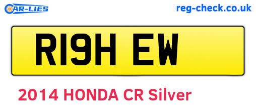 R19HEW are the vehicle registration plates.