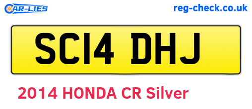 SC14DHJ are the vehicle registration plates.