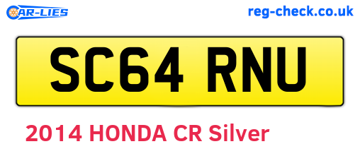 SC64RNU are the vehicle registration plates.