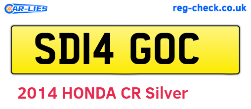 SD14GOC are the vehicle registration plates.