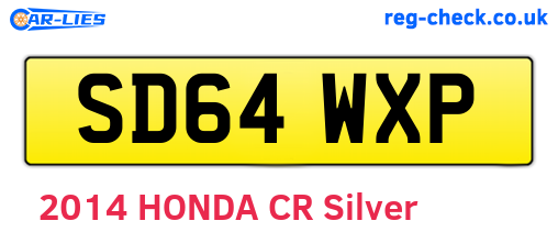 SD64WXP are the vehicle registration plates.