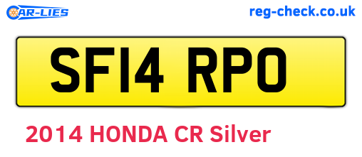 SF14RPO are the vehicle registration plates.
