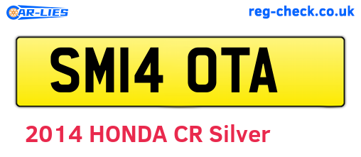 SM14OTA are the vehicle registration plates.
