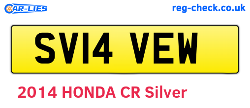 SV14VEW are the vehicle registration plates.