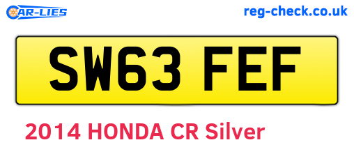 SW63FEF are the vehicle registration plates.