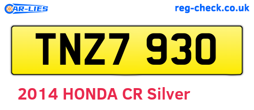 TNZ7930 are the vehicle registration plates.
