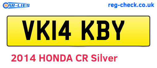 VK14KBY are the vehicle registration plates.