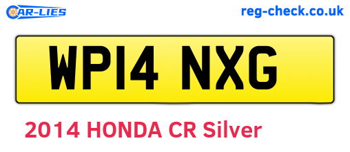WP14NXG are the vehicle registration plates.