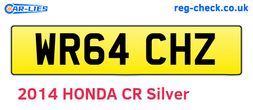 WR64CHZ are the vehicle registration plates.