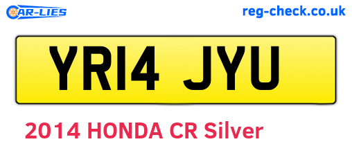 YR14JYU are the vehicle registration plates.