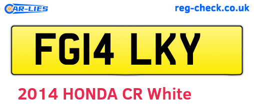 FG14LKY are the vehicle registration plates.