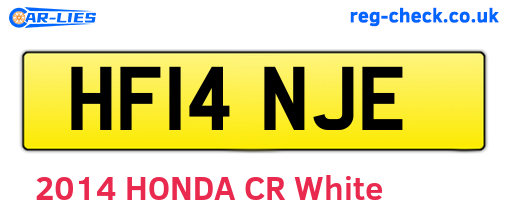 HF14NJE are the vehicle registration plates.