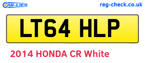 LT64HLP are the vehicle registration plates.