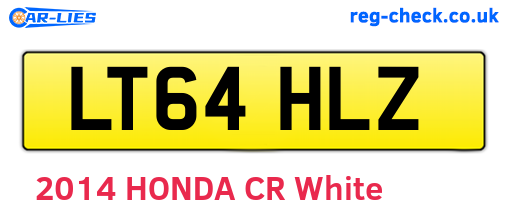 LT64HLZ are the vehicle registration plates.