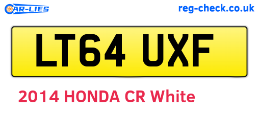 LT64UXF are the vehicle registration plates.